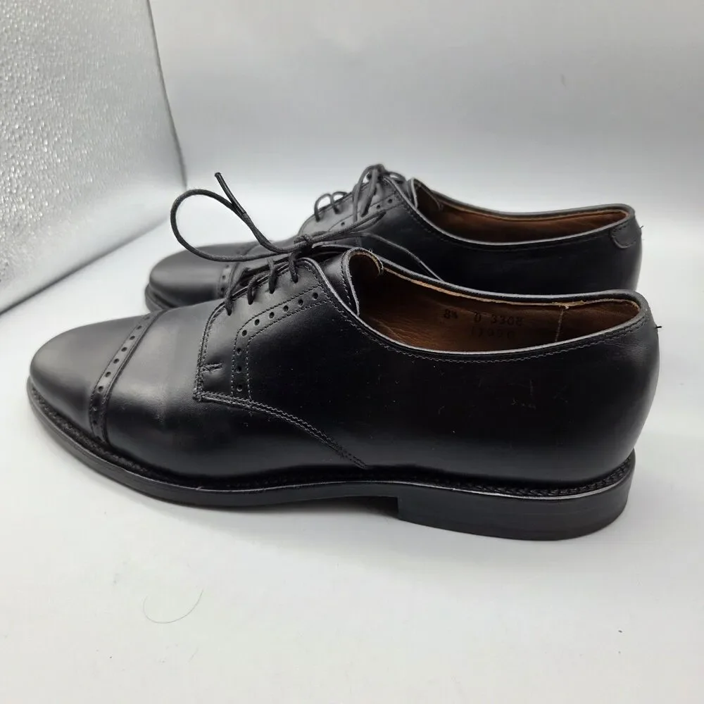 Allen Edmonds  Black Clifton Cap Toe Leather Dress Oxford Shoes Size 8.5 D USA